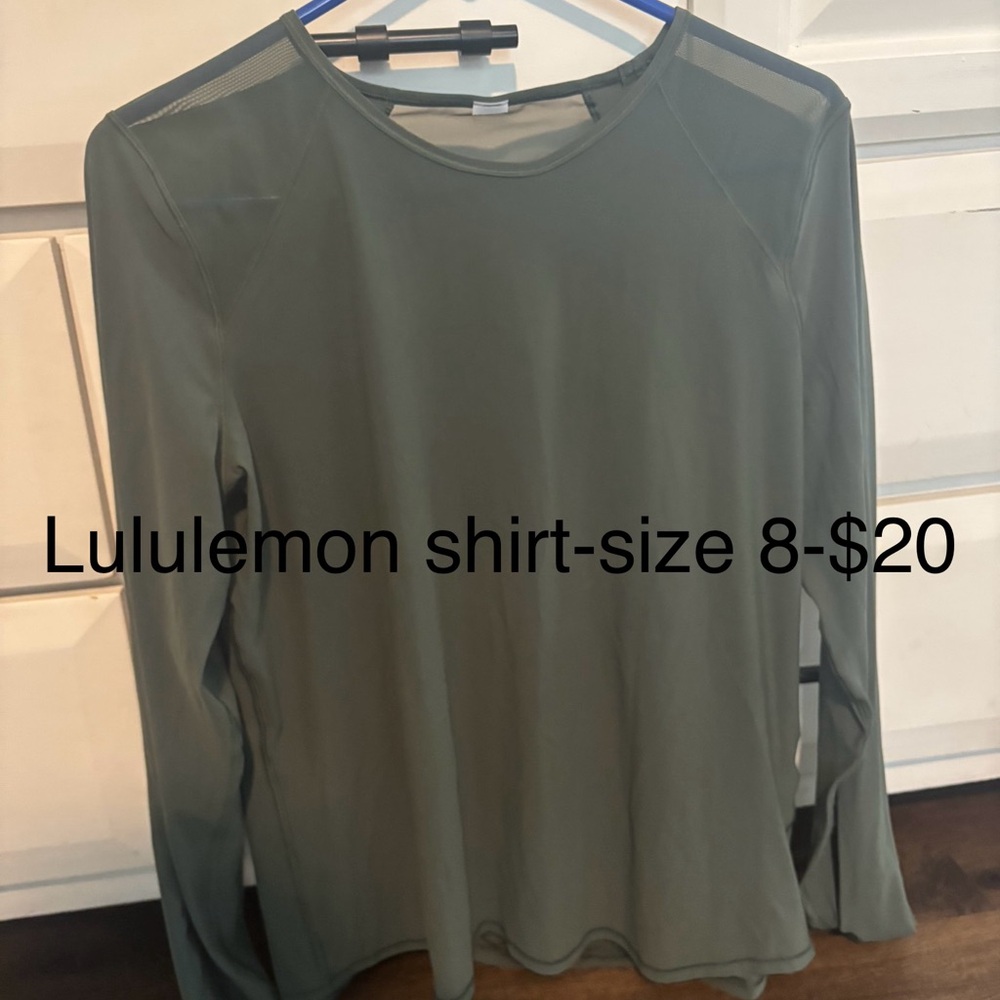 Lululemon Green Long Sleeve Shirt